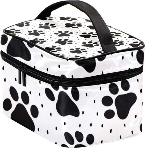 WARMFM Pet Paw Animal Foorprints Makeup Bag Travel Cosmetic Case Accessories Organizer - Image 3