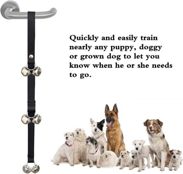 ADOGO® Dog Puppy Potty Training DoorBells - Length Adjustable Dog House Toilet Training Bells - Image 2