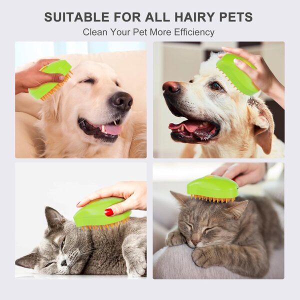 Hodlvant Pet Grooming Brush,Anti Flying Hair Pet Hair Brush for Removing Tangled Hair, Rechargeable Steamy/Massage/Grooming Comb, Silicone Pet Hair Self Cleaning Beauty Brush for all Cat Dog - Image 7