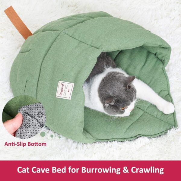 MOLEDINO Cat Sleeping Bag Soft Warming Durable Fabric Pet Calming Bed, Cute Cats Bed Washable Covered Indoor Cozy Dog Bed, Cat Cave Bed for Cats Puppy Rabbit Kitty Anti-Slip Large Cat Pocket Bed - Image 5