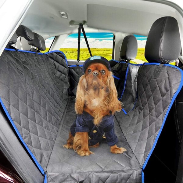 SUPSOO Dog Seat Cover for Back Seat Waterproof Durable Anti-Scratch Nonslip Pet Protection Dog Travel Hammock with Mesh Window and Side Flaps for Cars Trucks SUV - Image 6