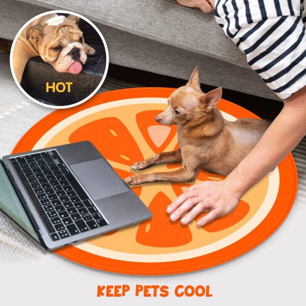 furrybaby Dog Cooling Mat, Pet Bed Dog Mat Self-Cooling Pad Cool Gel Bed Large Dog Cooling Pads Mats, No Need to Refrigerate or Freeze, Apply Indoors Outdoors Car(Orange XL 65cm) - Image 6