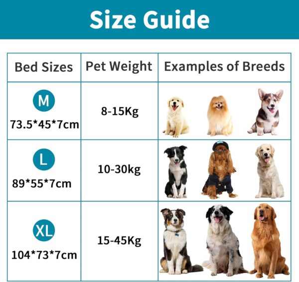 Geegoos Large Dog Bed, Memory Foam Dog Bed with Washable Removable Cover,Orthopedic Dog Bed for Large Dogs, Dog Mattress with Non-Slip Bottom Suitable for Dog Crates(89x55x7cm,Grey) - Image 5