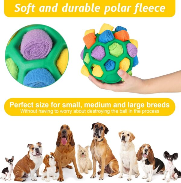 FANTESI Snuffle Ball for Dogs Toys, Interactive Dog Puzzle Toys Educational Foraging Toy Slow Feeder,Bite Resistant Pet Snuffle Ball Toy Dog Toys for Puppy Small Medium Size Dogs - Image 4