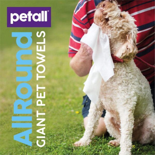 petall Pet Cleaning Wet Wipes 50 Extra Large Thick Wipes - Hypoallergenic Pet Wipes - Biodegradable Pet Wipes - Dog Wipes - Puppy Wipes - Cat Wipes - Wipes For All Pets - Fragrance Free - With Aloe - Image 6