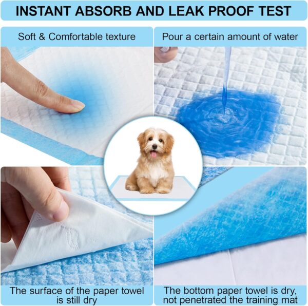 RCruning-EU 100 PACK Puppy Training Pads for Dog Pet Pee Absorbent Toilet Pee Wee Mat Anti Slip Leakproof (100 PACK-45 * 33CM) - Image 7