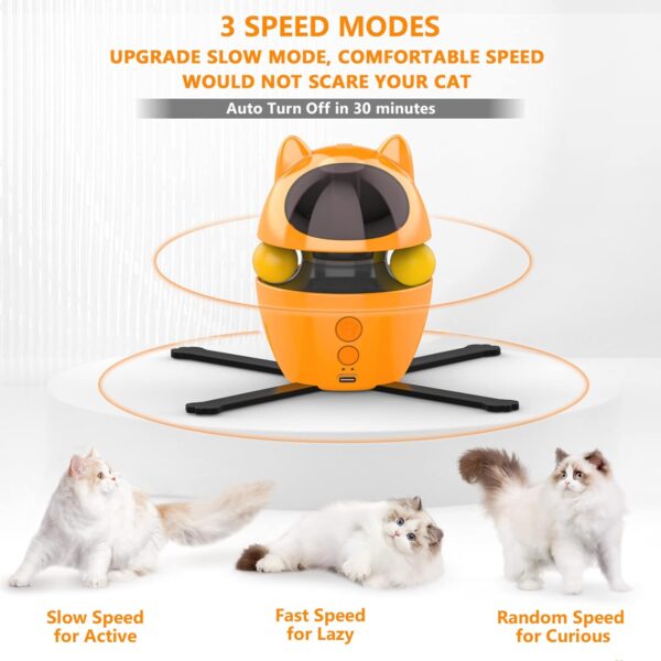 Dreamon 3 in 1 Interactive Cat Toys for Indoor Cats Adult - 2023 Upgrade USB Rechargeable Automatic Cat Feather Toy Kitten Toys Gift for Pets Kitten Cats - Image 3