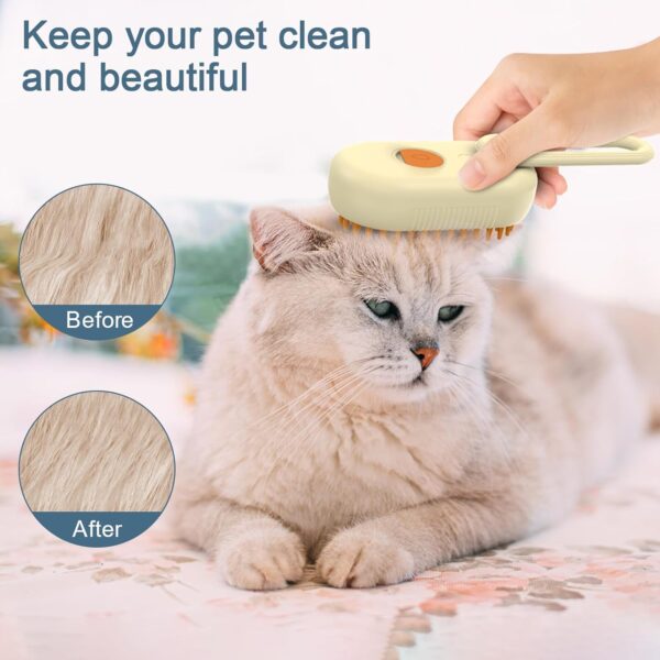 Ankilo 3 IN 1 Cat Brush With Spray, Rechargeable Steam Cat Brush Cat Grooming Brush Dog Brush for Massages, Eliminate Flying Hair, Treatments - Image 9