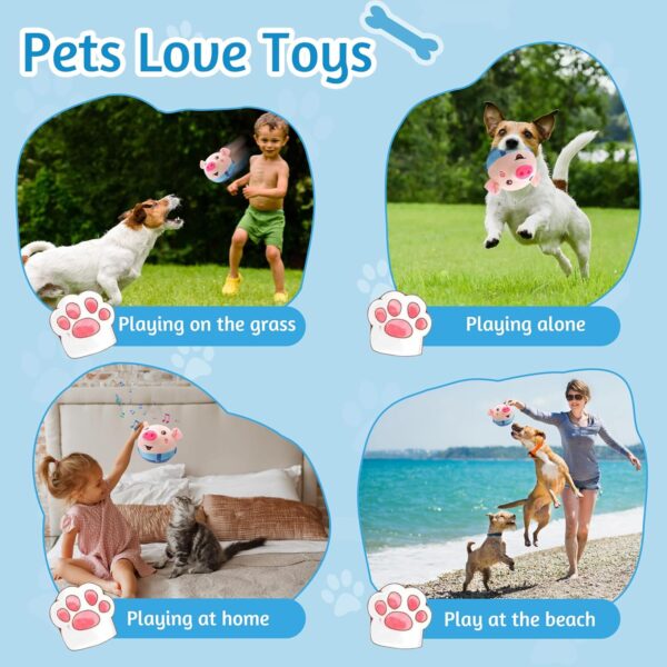 CHANCCI Active Moving Pet Plush Toy Interactive Dog Toys Talking Shake Bounce Boredom Toys Jumping Pig Toy For Dog Washable Cartoon Pig Plush Moving Dog Ball For Pets Cats Small And Medium Dogs - Image 7