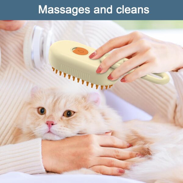 Ankilo 3 IN 1 Cat Brush With Spray, Rechargeable Steam Cat Brush Cat Grooming Brush Dog Brush for Massages, Eliminate Flying Hair, Treatments - Image 8