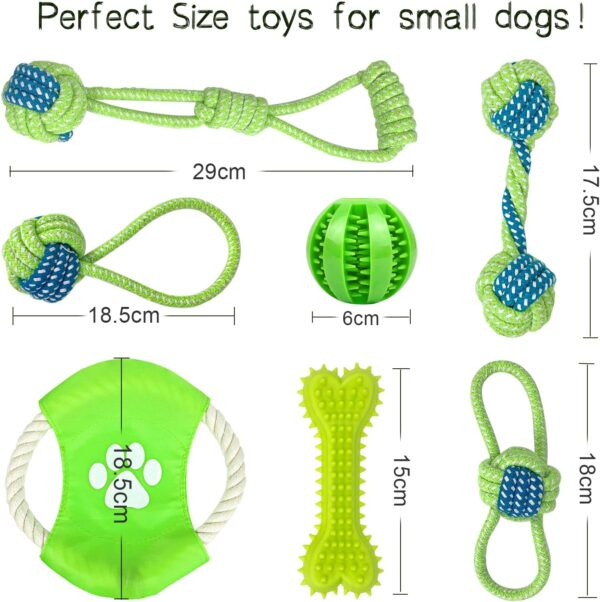 BOMPOW Puppy Teething Toys from 8 Weeks, Interactive Dog Rope Toy, Natural Cotton Dog Chew Toy, 7 Packs… - Image 7