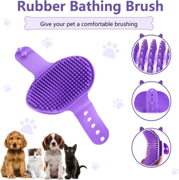 YOPETAYU 4 in 1 Pet Grooming Kit, Self Cleaning Slicker Brush for Dogs Cats & Small Animals, Dog Brush for Shedding Short Long Haired Dogs. Removes Loose Undercoat, Tangled Hair for Large Small Dogs - Image 6