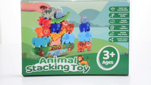 DejaNard Toys for 2-5 Year Old Girls Boys, Kids Toys Age 2 3 4 5 6 Stacking Blocks Wooden Animals Toys for 1 2 Year Olds Boys Toys Age 2-6 Year Old Boy Gifts Building Blocks Gift for 2-5 Year Old Girl - Image 9