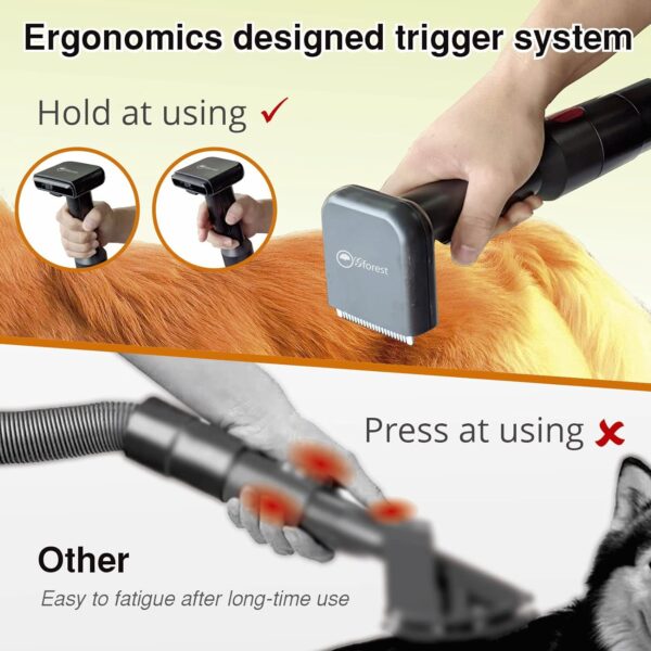 Gforest Pet Vacuum Grooming Brush Hair Comb Shedding Deshedding Attachment Tool for Dogs and Cats - Image 5