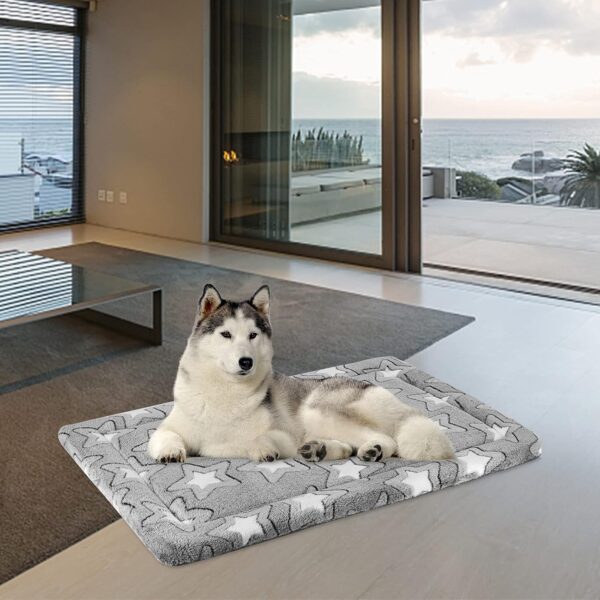 EMPSIGN Large Dog Bed Washable Reversible Cool and Warm Dog Mat Mattress for Dog Crate Pet Bed with Removable Cover, Grey, 92x61x2.8cm - Image 4