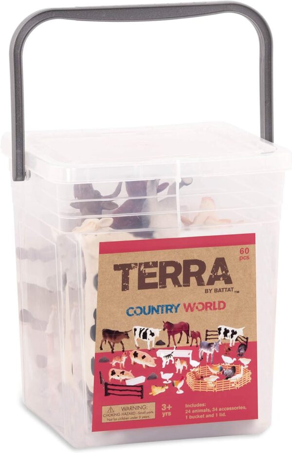 TERRA BY BATTAT AN2802Z Country World Figurines – Assorted Miniature Farm Animal Toy Figures for Kids 3 Wild Animals – Assorted Miniature Wild Animal Toys For Kids 3+,2" - Image 3