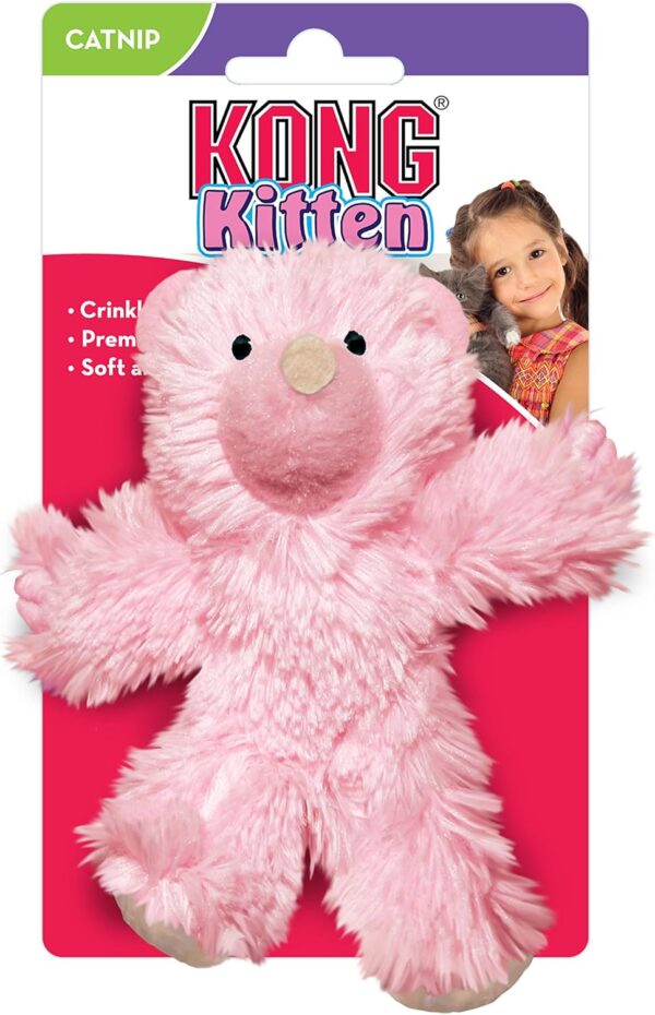 KONG Kitten Teddy Bear Cat Toy (Color Assorted) - Image 2