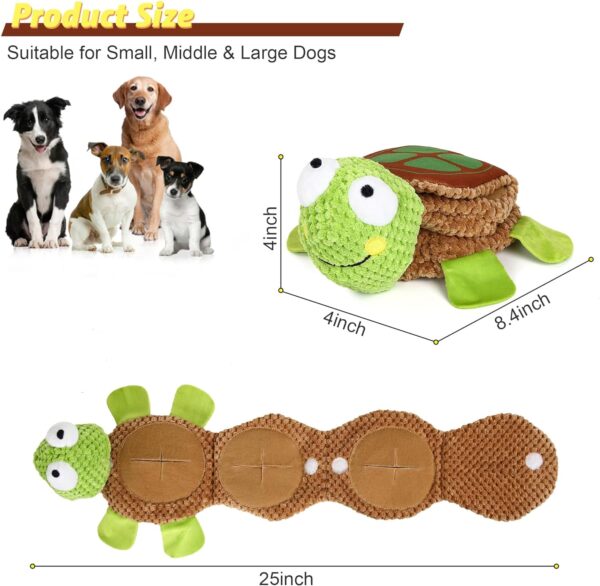 IOKHEIRA Dog Toys, Interactive Dog Toys, Squeaky Dog Toy, Snuffle Toys for Boredom - Training Slow Feeding for Medium Large Dogs(Green, Turtle) - Image 6