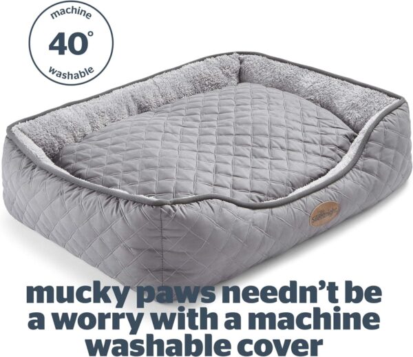 Silentnight Airmax Dog Bed – Medium Dog Pet Bed with Removable and Reversible Cushion, Mesh Sides to Prevent Overheating and Non-Slip Base – Easy Clean Machine Washable – 75 x 58 x 19cm – Medium - Image 4