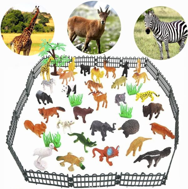 PEPOYO AI Animals Toys for Kids 32 Pieces Zoo Animal Figures Toddler Learning Toys Wildlife Jungle Farm Animals Toys - Image 4