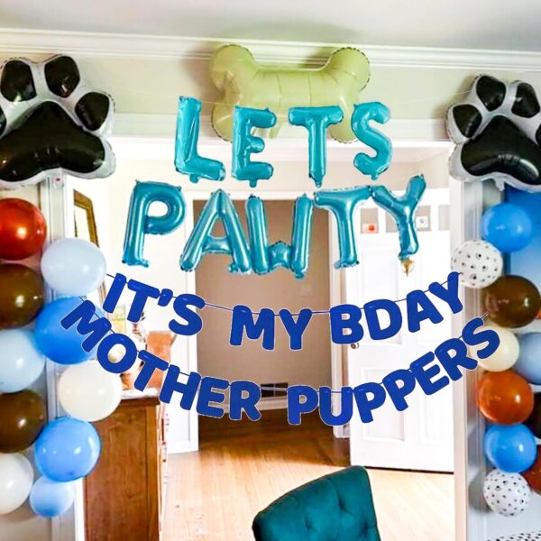 JeVenis Dog Birthday Party Balloon Garland Kit Puppy Party Decorations Lets Pawty Party Supplies Puppy Birthday Blue Dog Birthday Decorations - Image 7