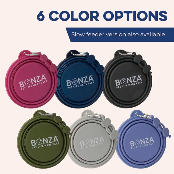 Bonza Extra Large Collapsible Dog Bowl 1500 mL, Sturdy Reinforced Rim, Portable Essential Dog Accessories and Travel Dog Bowls, with Carabiner, Keychain, Dog Travel Accessories, Dog Camping Gear - Image 9