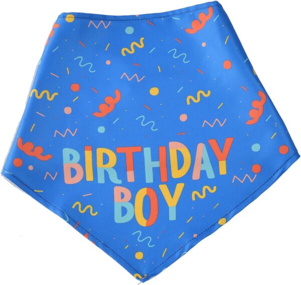 Dog Birthday Bandana,Birthday Dog Bandana Boy Triangle Scarf Triangle Dog Scarfs Bandanas for Small Medium Dogs Pets Birthday Party Supplies (Blue) - Image 6