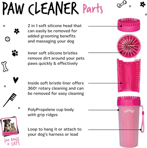 BUGALUGS Dog Paw Cleaner Paw Washers For Dogs. A Portable Dog Shower Paw Cleaner For Dogs & Cats. Dog Foot Washer is an Essential Dog Paw Washer Dog Walking Accessories (Large) - Image 6