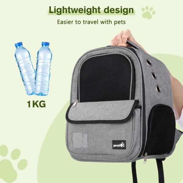 Pecute Cat Carrier Backpack, Breathable Pet Carrier With Multi-entrance, Front Pack for Kitten, Puppy, Small Pets, Pet Carrier bag for Travel, Hiking - Image 7