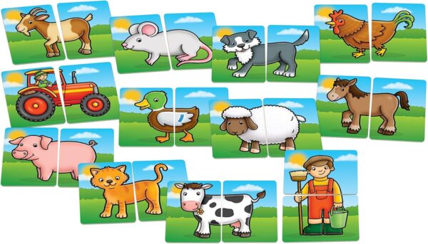 Orchard Toys Farmyard Heads & Tails Game - Matching & Pairing Memory Game - Educational Toddler Toys and Games for Boys and Girls 18-Month-Old+ - Early Years Animal Pairs/Snap Cards - 1-4 Players - Image 2