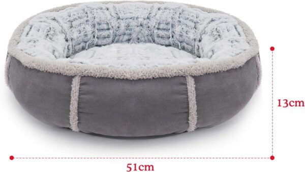 Rosewood 40 Winks Deep Plush Donut Dog Bed, 20” - Image 6