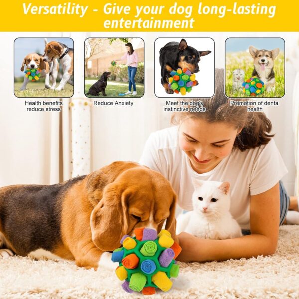 FANTESI Snuffle Ball for Dogs Toys, Interactive Dog Puzzle Toys Educational Foraging Toy Slow Feeder,Bite Resistant Pet Snuffle Ball Toy Dog Toys for Puppy Small Medium Size Dogs - Image 6