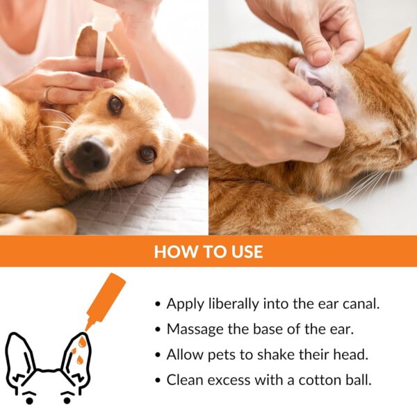 NutriPaw Ear Cleaner For Cats & Dogs (250ml) - Soothe Itchy, Gunky, Waxy & Smelly Ears - Stop Head Shaking, Ear Scratching & Rubbing - Support Ear Health - For Daily Use - Great for all pets - Image 5