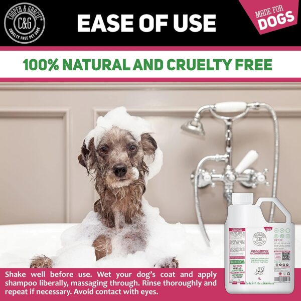 Dog Shampoo & Conditioner 1L | Anti-Bacterial Anti-Fungal | Calms & Soothes Itchy Dog Skin | Restores Hairs | Remove Bad Odour - Image 5