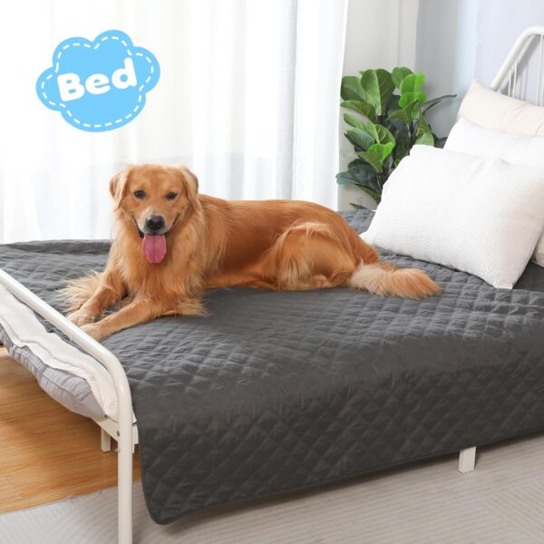 HezzLuv Waterproof Dog Bed Cover Pet Blanket Sofa Cover Mattress Protector Furniture Protector for Dog/Pet/Cat, Washable, Reversible, Scratch-Proof, Pet Fur Resistant, for Medium Large Dogs and Cat - Image 2