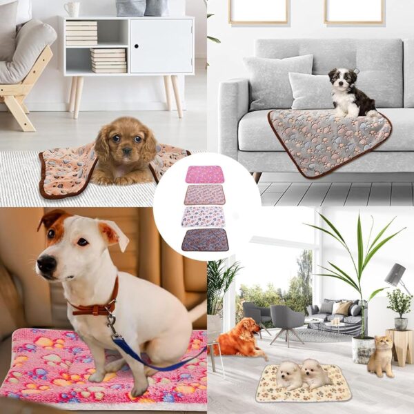 YSBCNK Washable Dog Blanket Small - 40x60cm Waterproof Blanket for Puppy and Medium Cats, Patterned Pet Throw Blankets Protect Bed and Couch Sofa with Soft Plush, Washable, Warm And Cozy Pet Blankets - Image 7