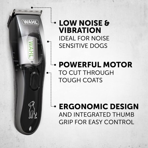 Wahl Rechargeable Pet Clipper Kit, Dog Clippers, Cordless Dog Grooming Kit, Pet Hair Trimmer Set, Low Noise and Vibration, Grooming Pets at Home, Ergonomic Design, Precision Ground Blade - Image 2