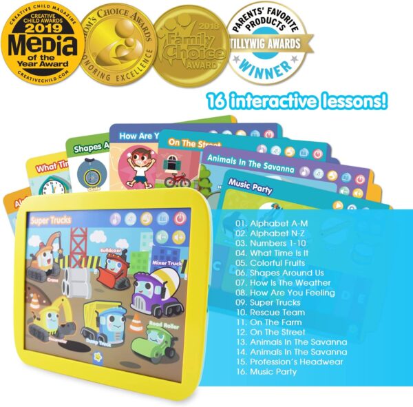 BEST LEARNING INNO PAD Smart Fun Lessons - Educational Tablet Toy to Learn Alphabet, Numbers, Colours, Shapes, Animals, Time for Toddlers Ages 2 to 5 Years Old - Image 2