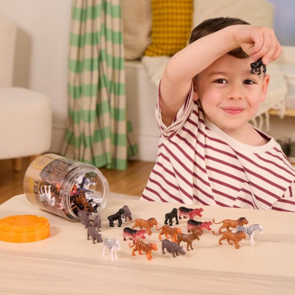 Terra by Battat - 60 Wild Animals - Assorted Miniature, lion, tiger, zebra, hippo, elephant, moose, camel and more, figurines for kids 3 Years + (60 Pc) - Image 3