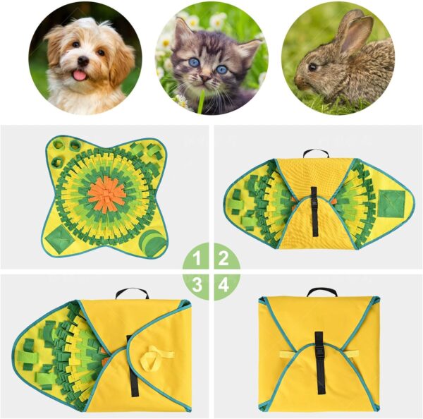 Emwel Dog Snuffle Mat - Washable Pet Feeding Nosework Treats Mat Puzzle Training Toy for Dogs Large Medium Puppies - Image 2