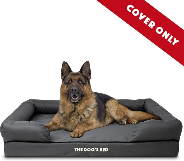 Replacement Outer Cover Only For The Dog's Bed Orthopaedic, Washable Oxford Fabric, XL Grey with Black Piping - Image 2