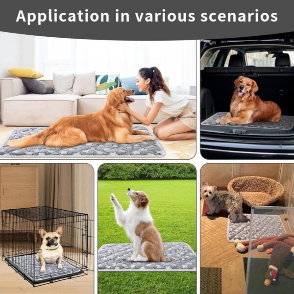 MoonxHome Dog Crate Mats, Soft Reversible Dog Bed Mat, Cat Mat - 60x40cm, Short Plush Pet Mat Crate Pad for Small Dogs, 1.5cm thick Thin Dog Mat, Machine Washable Ideal for 60cm Dog Crates - Image 4