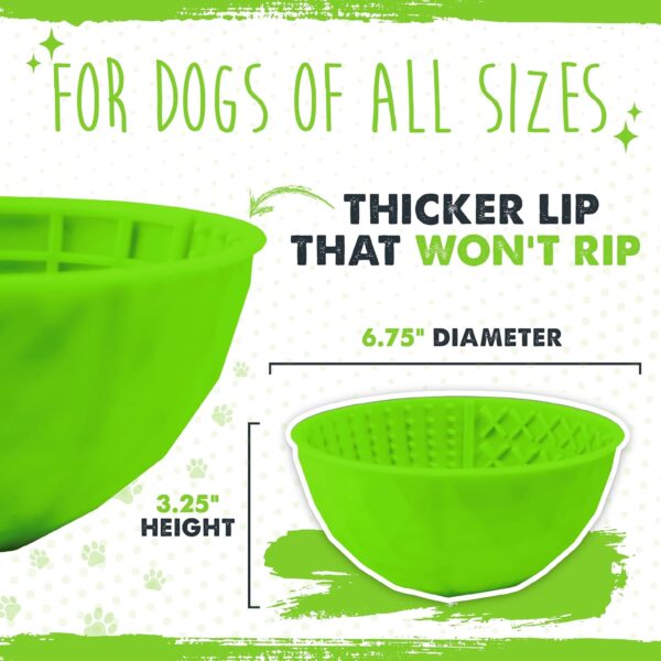 Mighty Paw Dog Lick Bowl | Interactive Slow Feeder & Dog Licky Mat. Enrichment Puzzle For Dogs Anxiety/Boredom Relief. Dishwasher Safe, BPA Free Silicone Dog Lick Mats. Wobble or Stable Puppy Lick Mat - Image 7