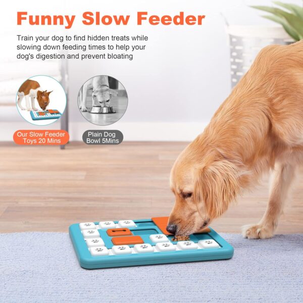 IOKHEIRA Dog Puzzle Toys Dog Puzzle Slow Feeder Toy Interactive Dog Toys, Puppy Treat Dispenser Toy with Squeaky and Non-Slip Design, Interactive Dog Puzzle Toys for IQ Training - Image 5