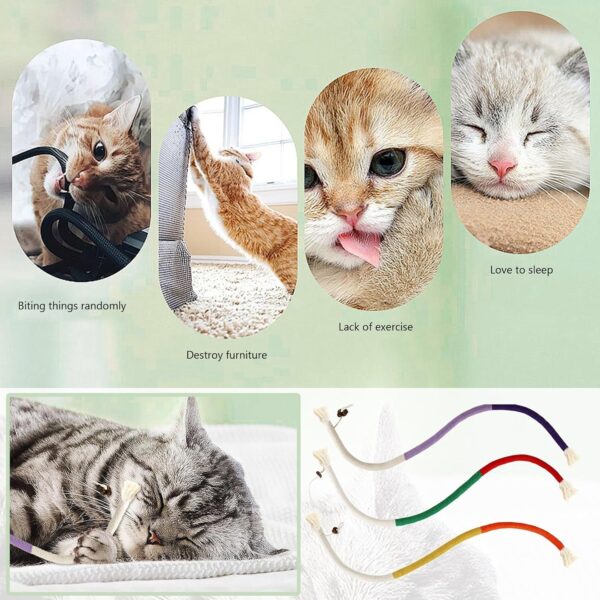 3Pcs 70cm Cat Toy Bite Rope,Cat Toy Bite Rope,Indoor cats chew on rope For Toys Pet Supplies for Teeth Cleaning and Stress Release,improve oral hygiene and keep breath fresh,Interactive Cat Toys - Image 6