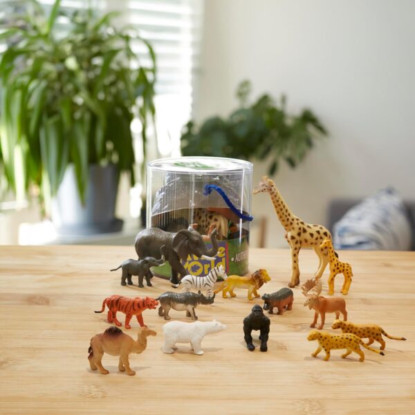 Kidow Toys 22pcs Wild Animal Set, Mini Figurines Animal Jungle For Kids, Realistic Forest Animals Toys For Kids & Accessories, Educational Animal Figures Play For Toddlers… - Image 3