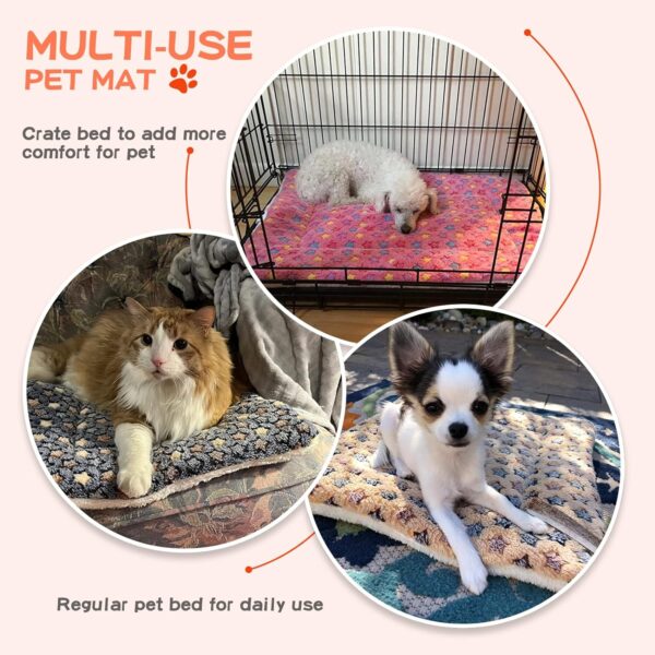 Kekuningan Dog Bed Mat Small Washable Dog Crate Mattress for 24 inch Cage Soft Flat Pet Cushion Bedding Puppy Pillow Blanket for Cats Puppy Dogs Reversible 60x46cm - Image 5