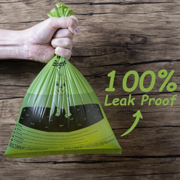 GREENER WALKER Poo Bags for Dog Waste, 540 Extra Thick Strong 100% Leak Proof Biodegradable Dog Poo Bags (Green) - Image 4