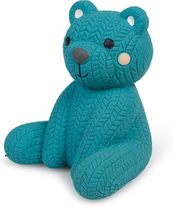 Petface (Little Petface) Teddy Bear, Latex Chew Dog Toy, Blue - Image 2