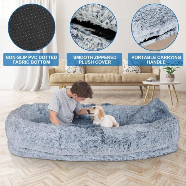 GAZHOME Human Dog Bed 6XL, Human Sized Dog Bed, Extra Large Size Bed for People Adults and Pets, Giant Beds Dogs with Removable Cover, For People, Families - Image 6